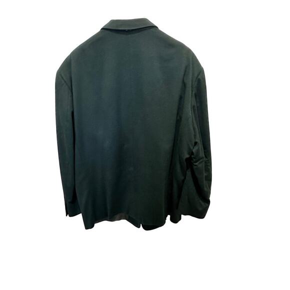 Gieves & Hawkes Men's Green 100% cashmere gold Button Front Blazer Coat Size 48 - Picture 5 of 13